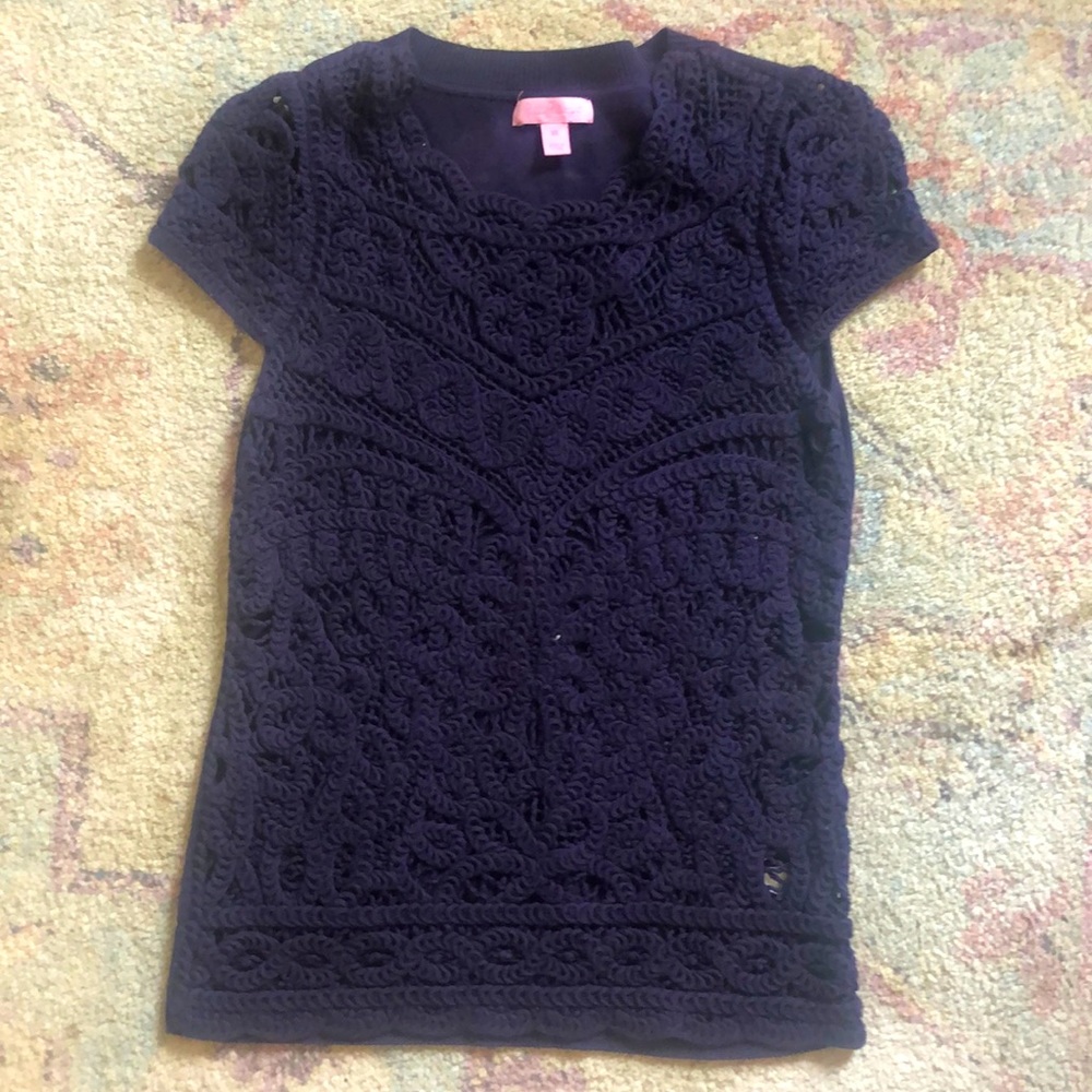Lilly Pulitzer Navy Top Sz XS